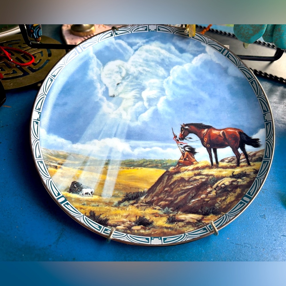 VINTAGE Valley of the Sacred 3rd Plate in the Legend of the White Buffalo 🦬 Art